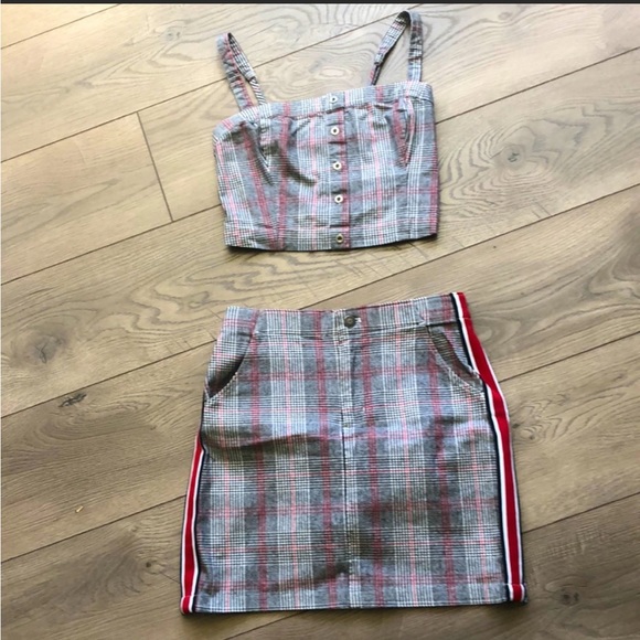 Hollister Plaid Two Piece Set - Picture 1 of 8